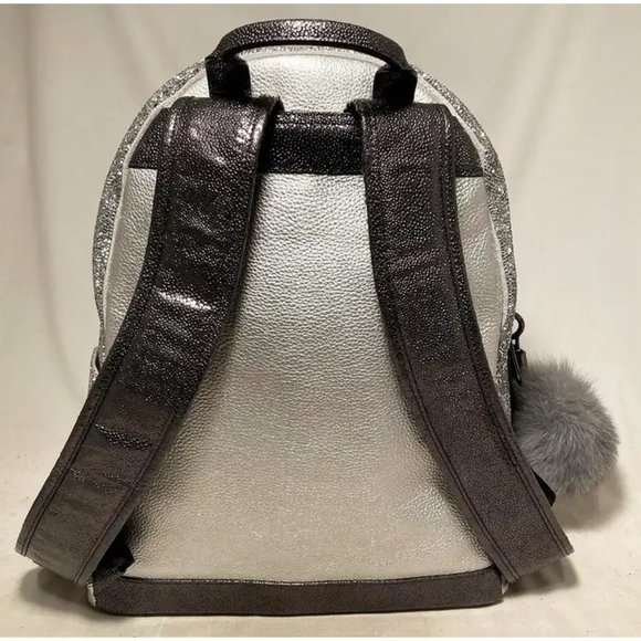 MCM Special Edition Silver Leather Swarovski Crystal Backpack with Rabbit Charm main image 12